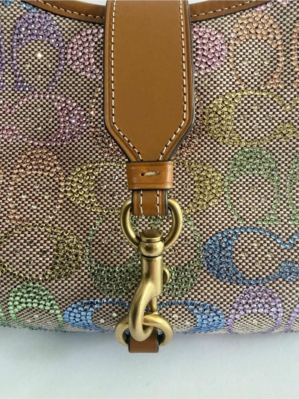 COACH Rainbow Candy Crystal Hamptons Hobo Bag - Picture 3 of 14